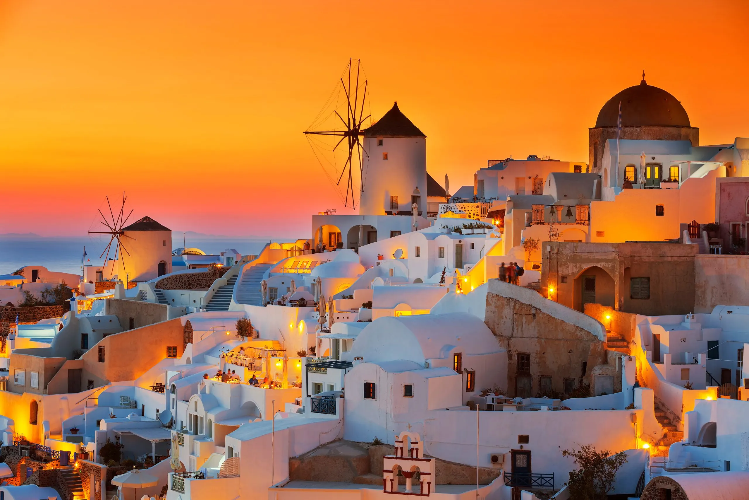 Oia at sunset