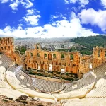 muinainen teatteri Akropolis Kreikassa, Athnes, Kreikka